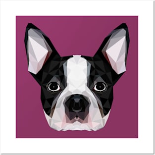 Boston Terrier Low Poly Art Posters and Art